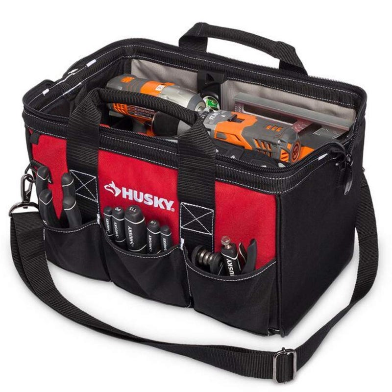 Husky 18 in., 15 in. and 12 in. Tool Bag Combo in Red - Image 5